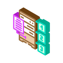 query optimization database isometric icon vector