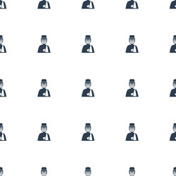 Man with broken arm icon pattern seamless white vector