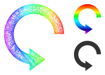 Rainbow net gradient rotate right icon vector