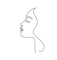 woman profile with long hair Vector Image