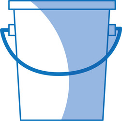 empty bucket icon simple container element vector image