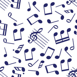 Seamless music notes pattern vector