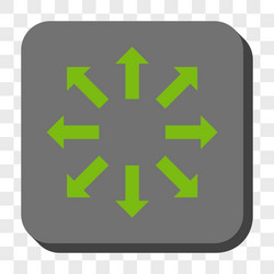 explode arrows rounded square button vector image