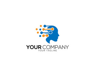Human head logo Royalty Free Vector Image - VectorStock