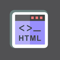 Sticker html suitable for programming symbol vector