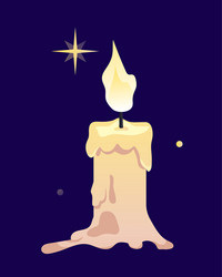 witch candle concept vector