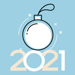 2021 happy new year background holiday gift card vector