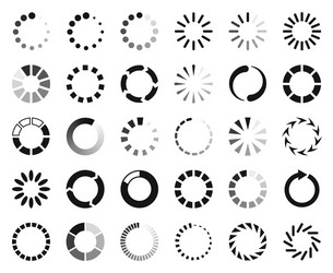 Loading & Buffering Icons - Web Interface vector image