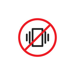 prohibited phone sign icon cell ban silence vector