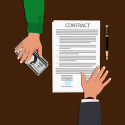 Contract signing concept Royalty Free Vector Image