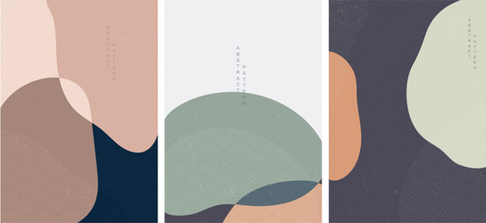 abstract background with japanese pattern wave vector image