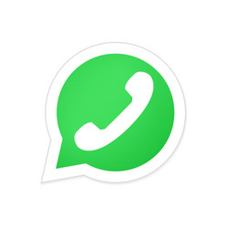 Modern phone icon in bubble speech vector