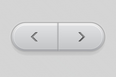 previous and next buttons control interface 3d vector