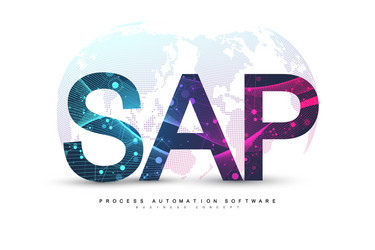 sap business process automation software erp vector image
