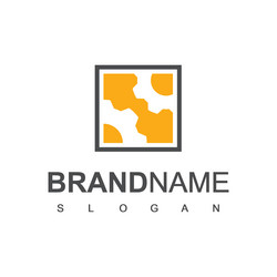 service and repair logo template with gear symbol Vector Image