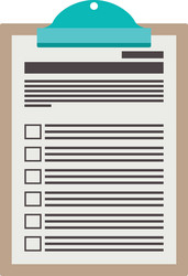 table notepad with sheets and text vector image