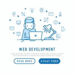 Web Developer Working Overtime vector image