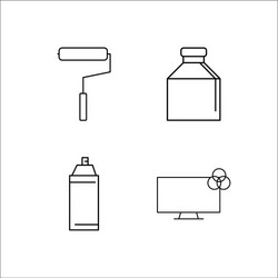 design and studio simple linear icon setsimple vector image