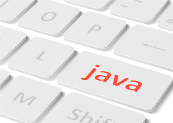 software concept button java on computer keyboard vector