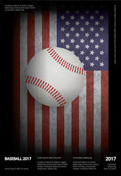 Baseball championship sport poster vector