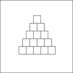 draw a sketch of boxes stacked into triangle vector image