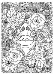 Floral Drowning Portrait Vector Image