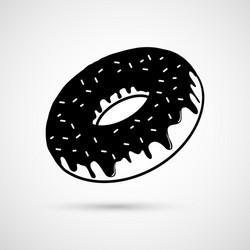 Chocolate donut Royalty Free Vector Image - VectorStock