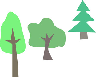 Cartoon trees set Royalty Free Vector Image - VectorStock