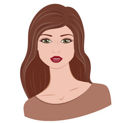 Woman With Long Hair Royalty Free Vector Image