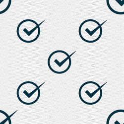 check mark sign icon checkbox button seamless vector image