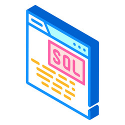Sql query database isometric icon vector
