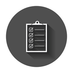 to do list icon checklist task in flat style vector image