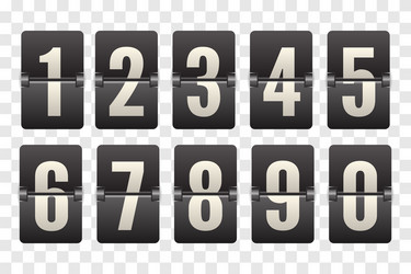 Random Numbers Flipboard Flip countdown animation scoreboard numbers Vector Image