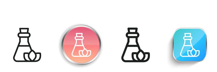lotion icon thin linear regular and button style vector image