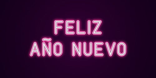 Neon Feliz Ano Nuevo Text vector