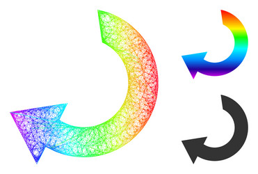 rainbow net mesh gradient rotate icon vector image