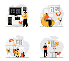 IT Development & Coding Concepts vector image