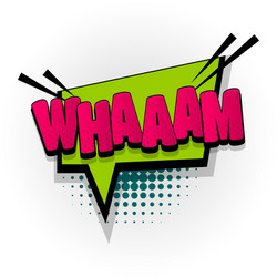 wham sound comic book text pop art vector