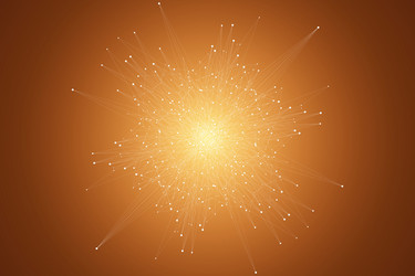 fractal element with compounds lines and dots big vector image