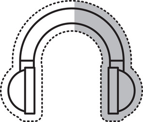 Headset audio device isolated icon Royalty Free Vector Image