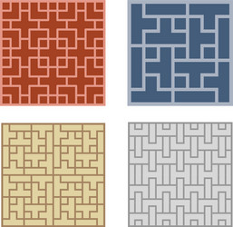 seamless geometric line pattern for tile and floor vector image