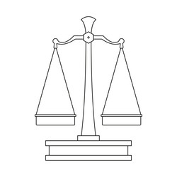 Simple scale icon for weighing small items Vector Image