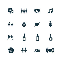 Bar icons set vector