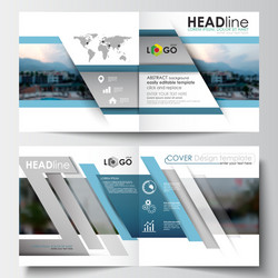 business templates for square design brochure vector