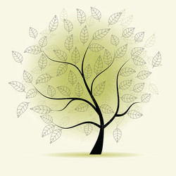 Christmas tree on black background Royalty Free Vector Image