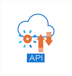 cloud api software integration icon vector