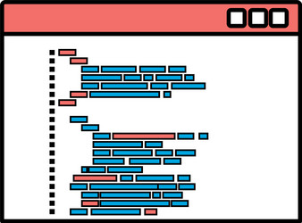 silhouette color sections of programming window vector image
