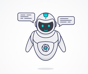 digital chat bot robot assistant for customer vector