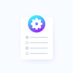 maintenance list form design vector