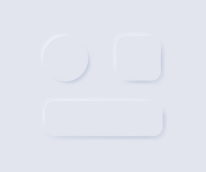 neumorphism ui button design app elements minimal vector image